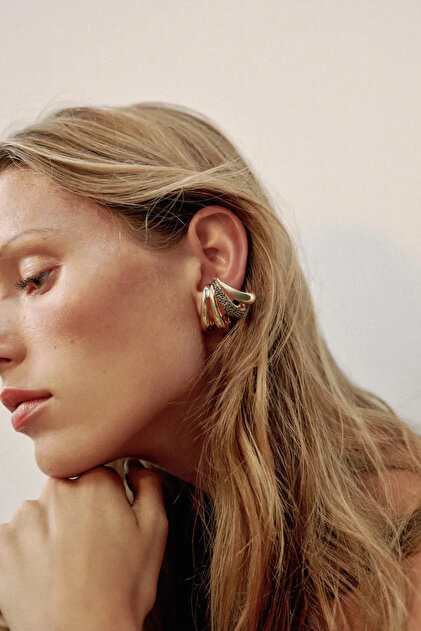 PARLAK TAŞLI EAR CUFF KÜPE