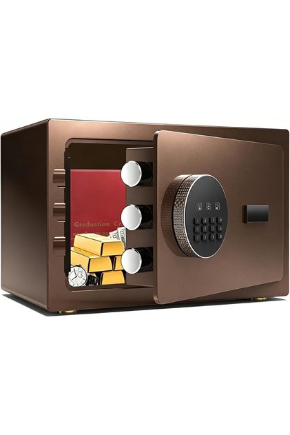 Electronic Security Safe with Digital Keypad & Backup Key, Anti-Theft Alarm Steel Safe for Home Office Hotel
