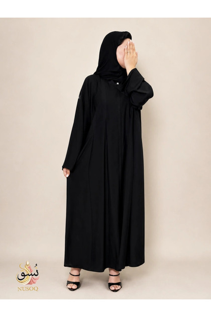 Abaya Hennaf |   Korean Soft Front and Back Pleated and Flowy Klosh