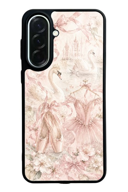 Samsung A37 Pink Swan Ballet Design Glossy Phone Case