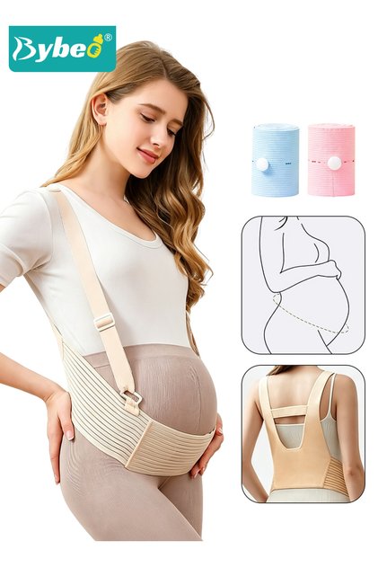 Maternity Belly Belt+ Monitoring Belt Set, Breathable and Adjustable Pregnancy Belly Support Band, Lightweight Back Support Belly Bands for Pregnant Women, Provides Relief from Abdomen Pelvic Waist Ba