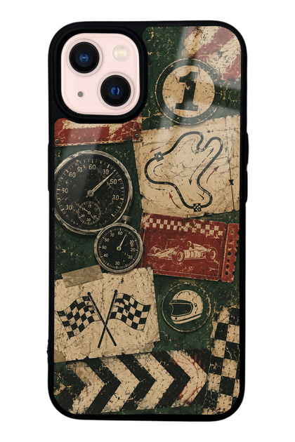 iPhone 13 Heritage Track Club Design Glossy Phone Case