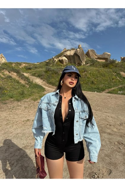 Raven Back Laser Denim Jacket