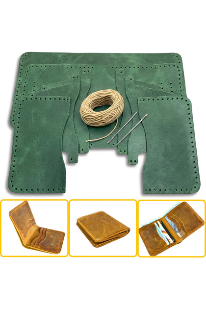 DIY Dara Leather Wallet Making Kit, DIY Handmade Wallet Card Holder Kit