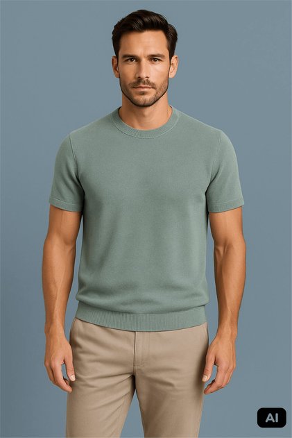 Gray Comfortable Fit Crew Neck Plain 100% Cotton T-Shirt