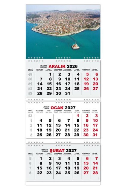 2027 Gemici Duvar Takvimi - Üsküdar