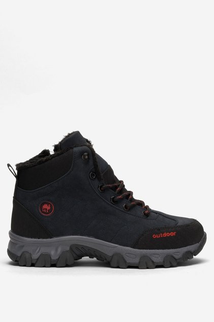 Unisex Cold-Proof Long Outdoor Trekking Boots Dark Blue