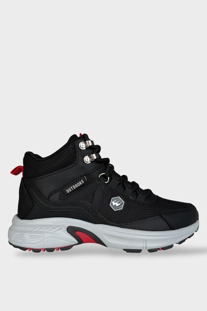 Unisex Su İtici Soğuk Geçirmez Trekking & Outdoor Bot SİYAH - KIRMIZI