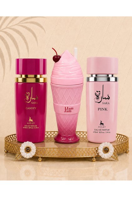 Set de 3 parfumuri orientale pentru femei - Sara Candy + Jam Jam Pink + Sara Pink