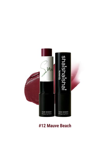 Shaishaishai - Sun-Kissed Plump Lip Balm 4g #12 Mauve Beach - Parlatıcı ve Dolgunlaştırıcı Volufiline ve Shea Yağı İçeren Dudak Balmı