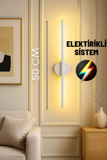 Modern Decorative Led Wall Sconce 50 cm Daylight White 1 Piece (Electrical System)