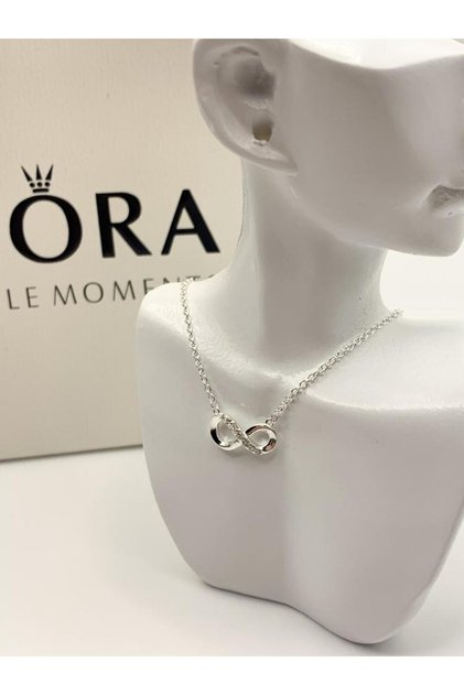 Infinity Symbol Design Silver Color Chain Necklace Master Quality