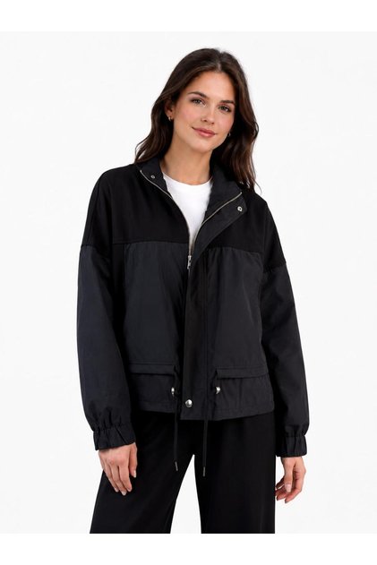 Modal Fabric Raincoat with Pockets, Slit Detail, Zipper Suit