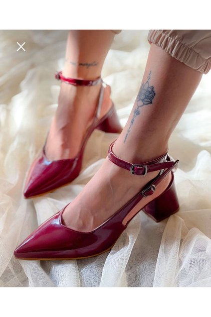 Dubai Bordo Patent Leather 5 cm Heel Sandals