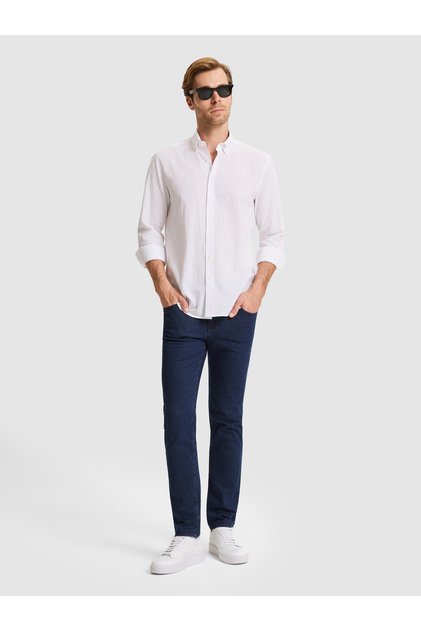 Navy Blue Slim Fit Jean Trousers 50324279-Vr033