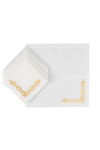 Serena Gold Chain 6-Piece Napkin Set