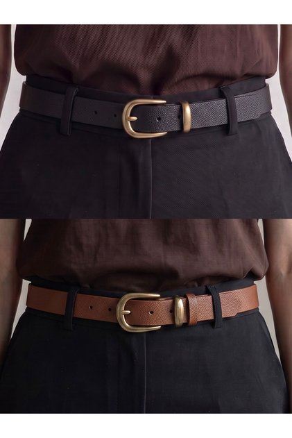 Kadın Antik Kaplama Tokalı Kemer 2.3 cm jean kemeri ceket kemeri pantolon kemeri