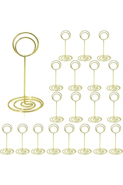 Table Number Holders 20Packs - 3.35 Inch Table Number Stands Place Card Holder for Wedding Party Gra