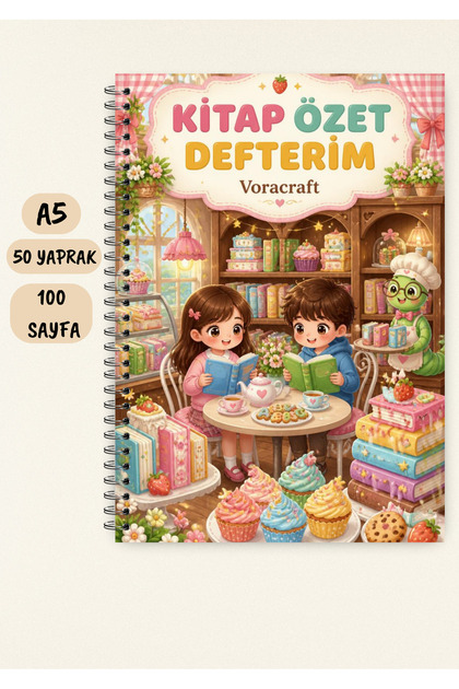 Children's Book Summary Notebook A5 50 Sheets 100 Pages Wire Spiral Kt00010