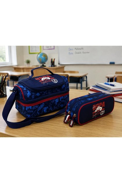 U.S Polo Assn. 26183-26184 2'li Beslenme Çantası Kalemlik LACİVERT