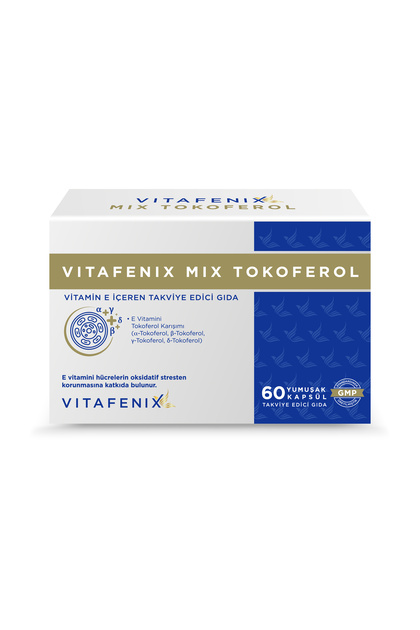 Mix Tokoferol E Vitamini İçeren 60 Yumuşak Kapsül Takviye Edici Gıda