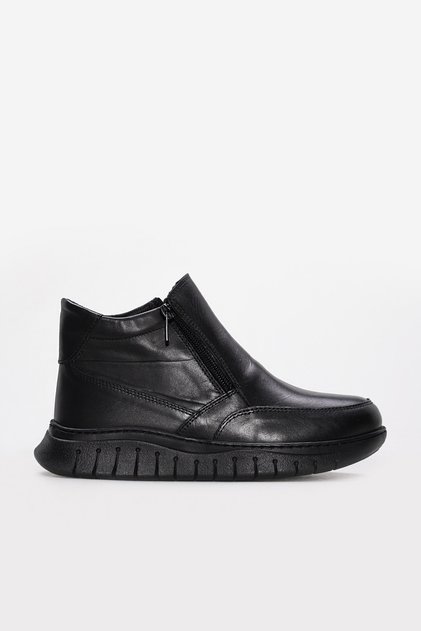 Genuine Leather Black Women's Classic Boots 583Sza2602