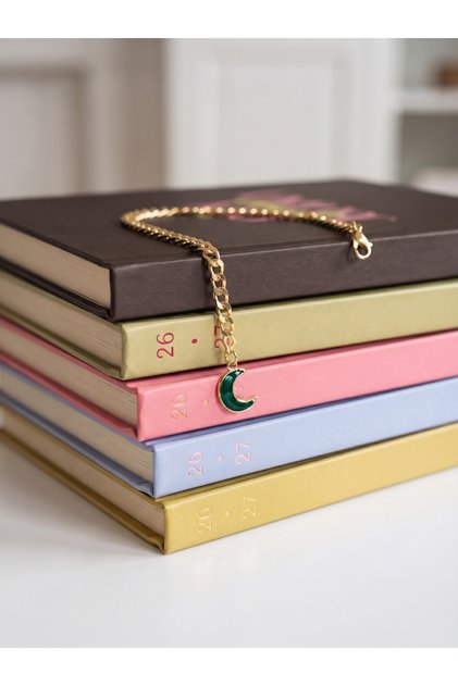 Special Design Notebook and Agenda Charm - Crescent