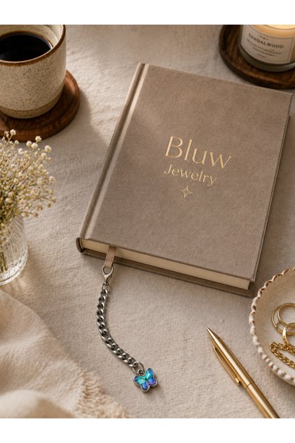 Special Design Notebook and Agenda Charm - Butterfly