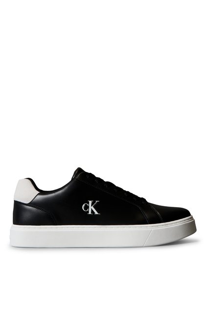Black Men's Leather Sneakers CLASSIC CUPSOLE LACEUP LTH