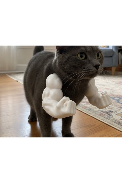 Hulk Arms Cat – Fun 3D Printing Accessory for a Muscular Cat Look
