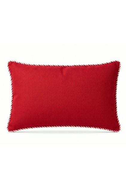 Red Throw Pillow Cover with Stripes 30cm X 50 cm