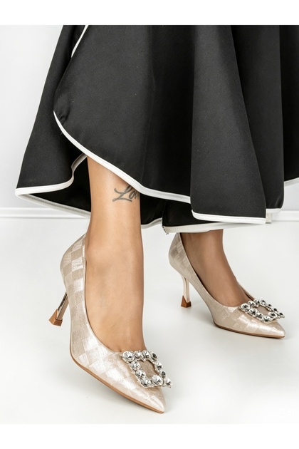 Pantofi stiletto sampanie Eqazrae