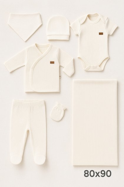 100% Cotton Newborn Baby Girl and Boy Hospital Discharge Bodysuit Set 0-3 Months