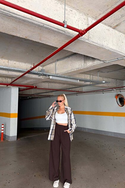 Bel Rubber Detail Palazzo Pants