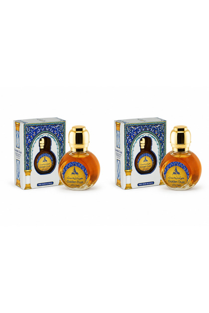 Golden Dust Sweet Warm Powder Concentrated Perfume Attar Oil for Men & Women, Alcohol-Free, 15ml, (Pack of 2)