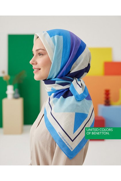 Benetton Viscose Scarf - Siena - 1005-004 - Blue