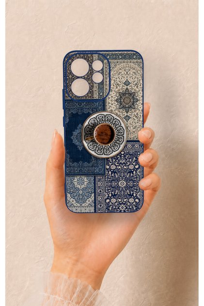 Oppo Reno 15F Compatible Turkish Coffee and Kilim Patterned Silicone Case