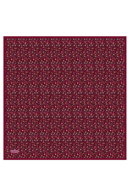 Burgundy 90X90 Silk Twill Scarf