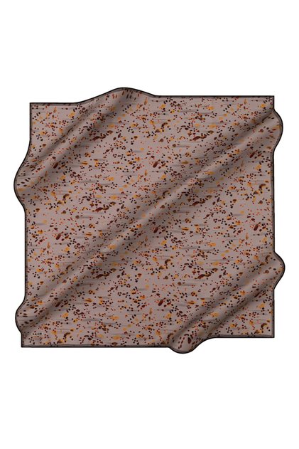 Silver 90X90 Silk Crepe Satin Scarf