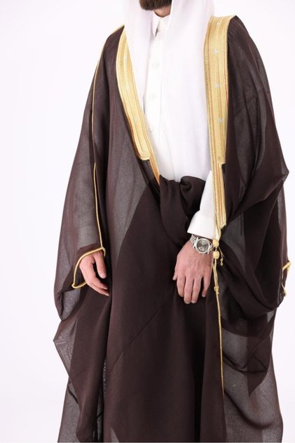 بشت رجالي فاخر بني محروق مصوف صيفي بخيوط الزري وماء الذهب للمناسبات – صناعة سورية | Medina Shop