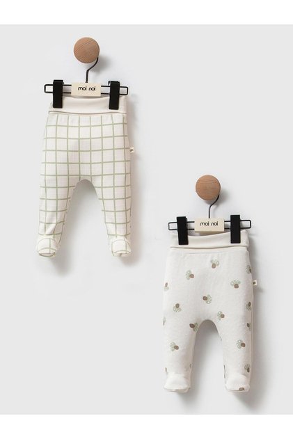 2Li Baskılı Tek Alt Bebe - Gri