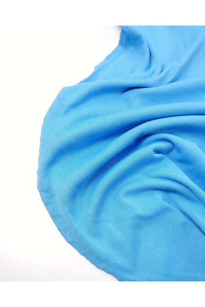 Vibrant Blue Camisole Ribbed Fabric Cuff & Collar Length: 120cm