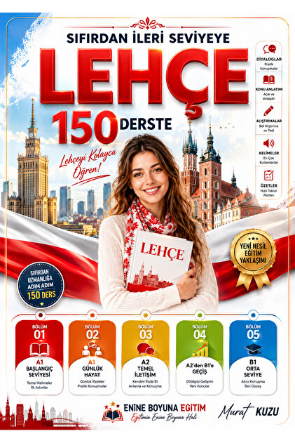 Sıfırdan İleri Seviyeye 130 Derste Lehçe – A1’den B2’ye Lehçe Öğrenme Kitabı
