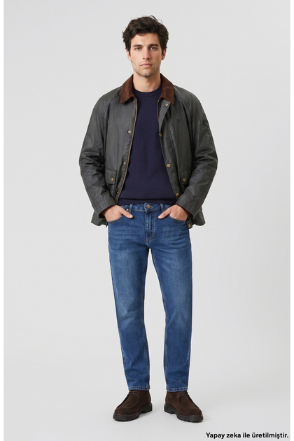 Koyu Lacivert Denim Pantolon
