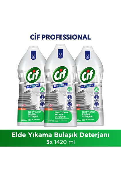 Professional Elde Yıkama Bulaşık Deterjanı 1420 ml x3