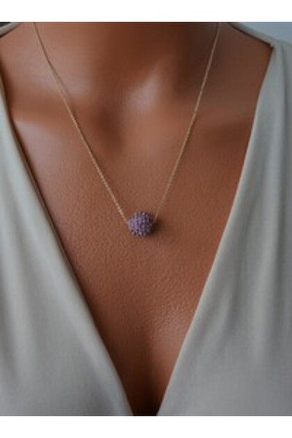 Shambala Necklace - Gold Color -