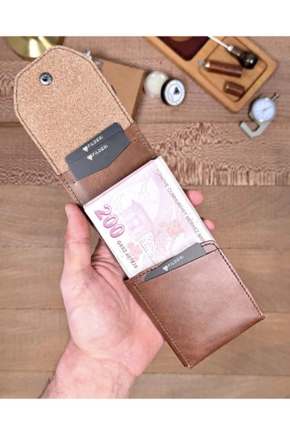 Genuine Leather Practical Wallet with Money Compartment and Card Holder 2142