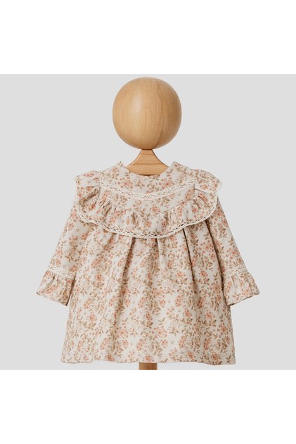 Mymi̇o Girls 6-9-12-18-24 Months Printed Linen Dress