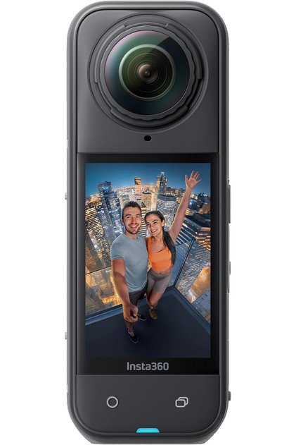 X5 - مقاوم للماء بدقة 8K و360 درجة ° كاميرا أكشن، متطورة للتصوير في الإضاءة المنخفضة، تأثير عصا السيلفي غير المرئية، رو