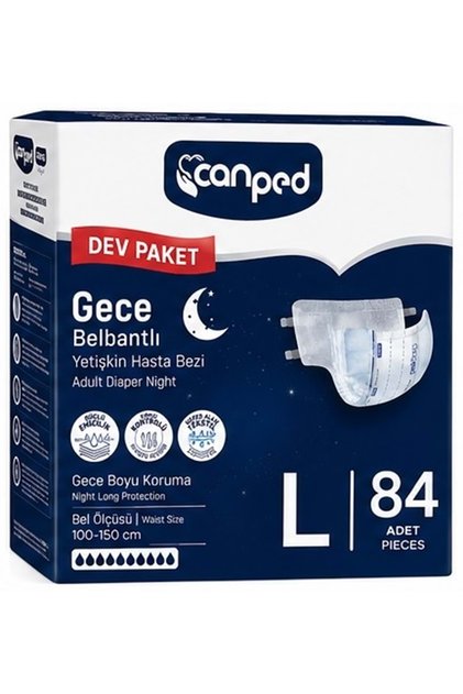 Adult Diapers with Waist Band Night Night L - Large - Large 84 Pieces